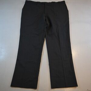 Zinone 44x34 Gray 100% Wool Flat Front Straight Dress Mens Pants